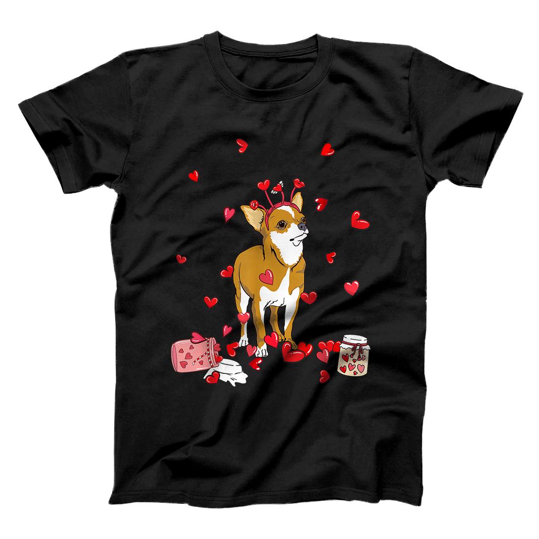 Personalized Dog Valentine Gift Cute Chihuahua Valentine's Day T-Shirt