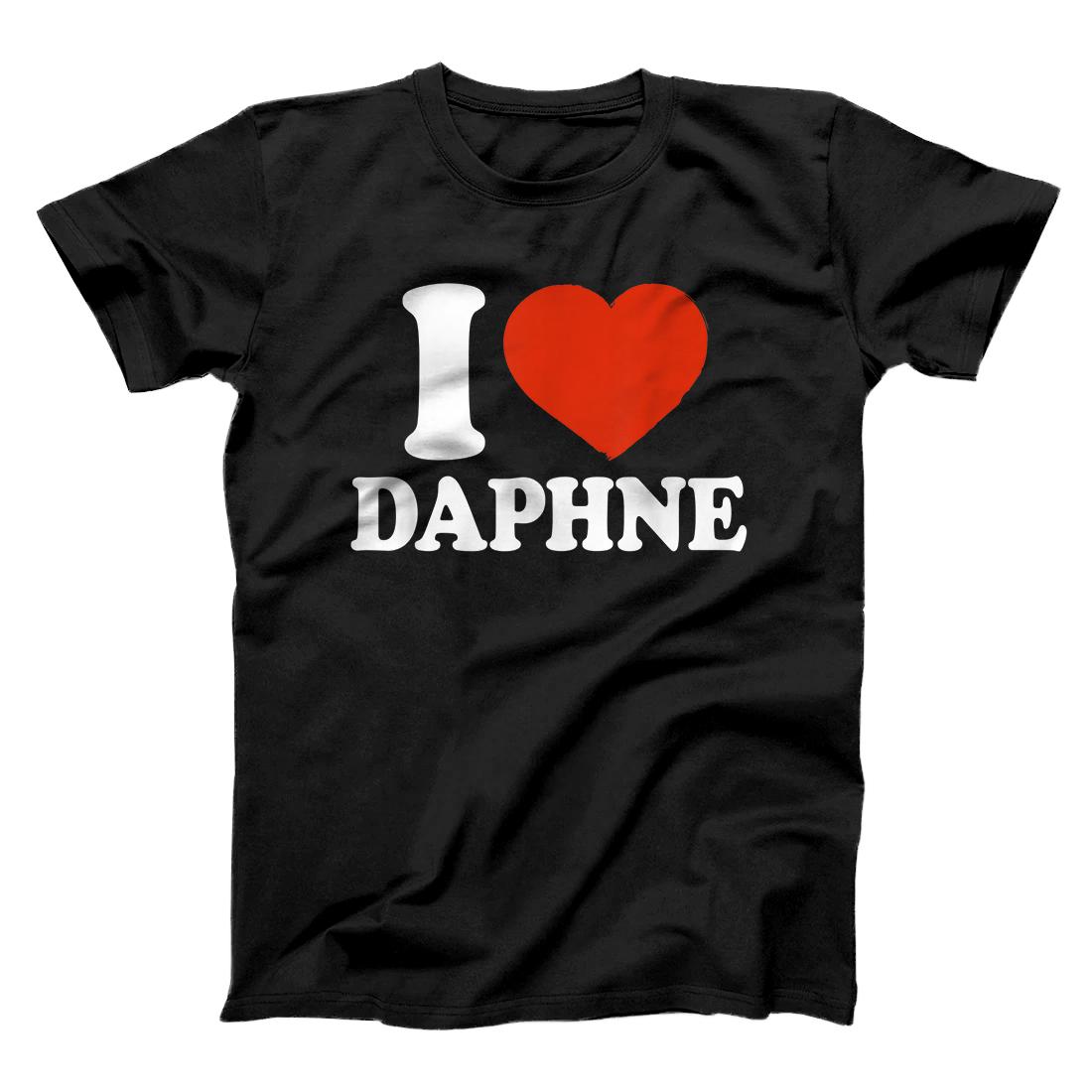 Personalized I Love Daphne, I Heart Daphne, Red Heart Valentine T-Shirt