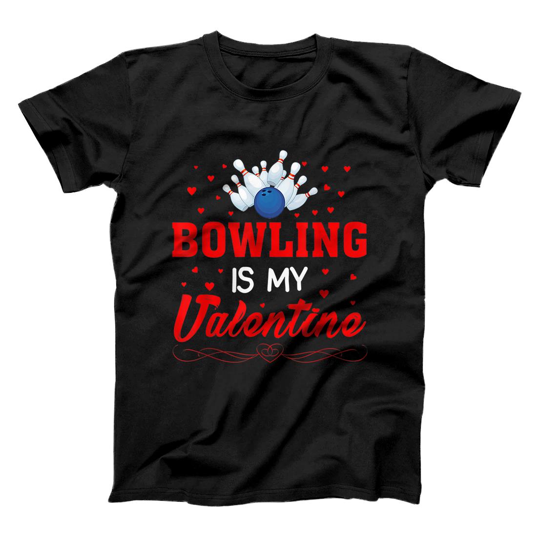 Personalized Valentines Day Shirt Bowling Is My Valentine Gift T-Shirt