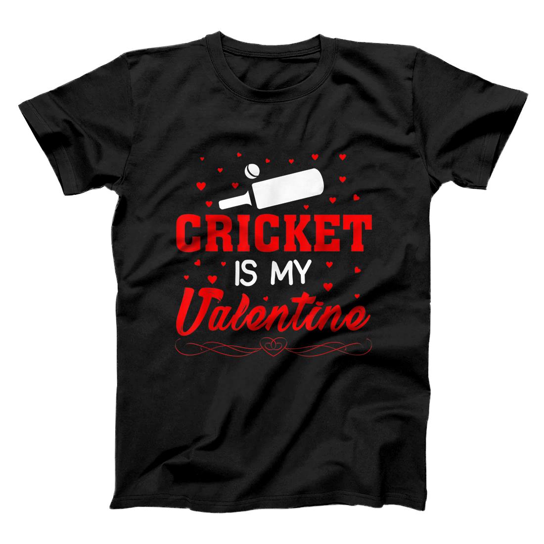 Personalized Valentines Day Shirt Cricket Is My Valentine Gift T-Shirt