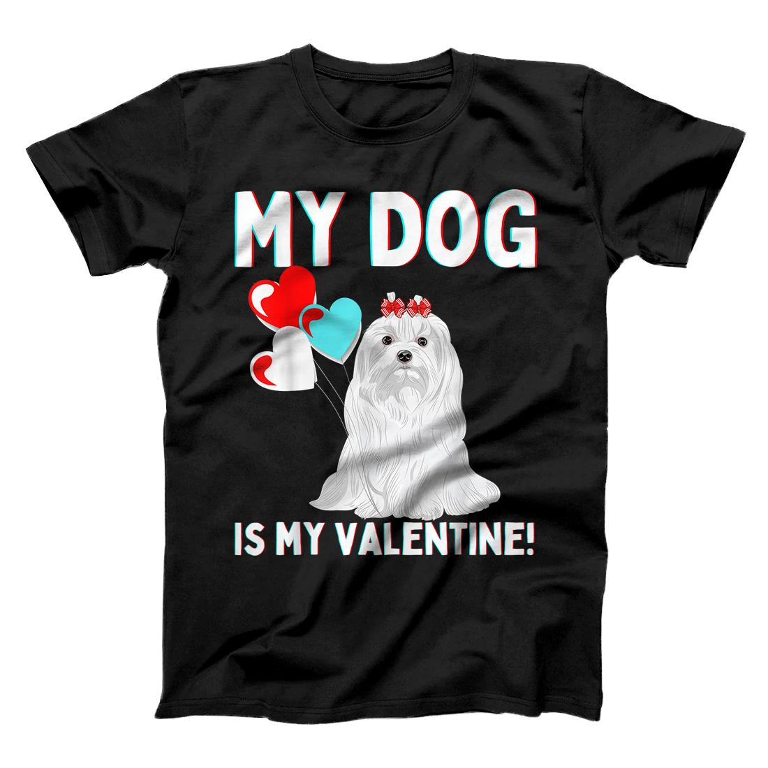 Personalized Valentines Day 2021 My Dog Is My Valentine Funny Pet Pets T-Shirt
