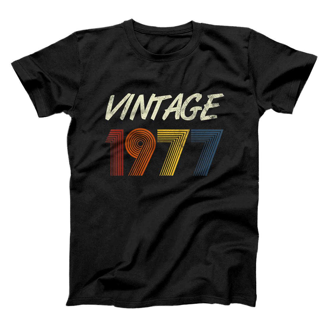 Personalized 44th 1977 Birthday Gift Retro Vintage Women Men 44 Years Old T-Shirt
