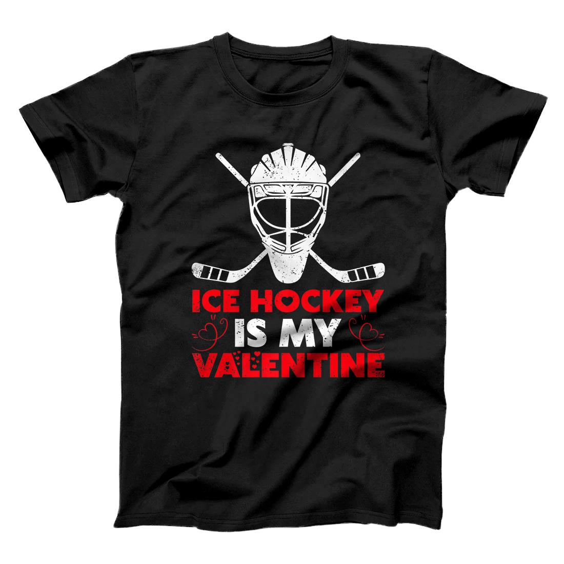 Personalized Funny Ice Hockey Is My Valentine Ice Hockey Valentine's Day Premium T-Shirt