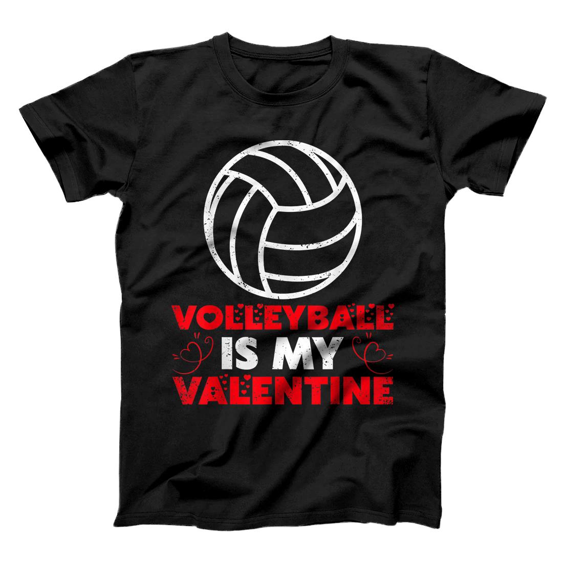 Personalized Volleyball Is My Valentine Funny Volleyball Valentine's Day T-Shirt