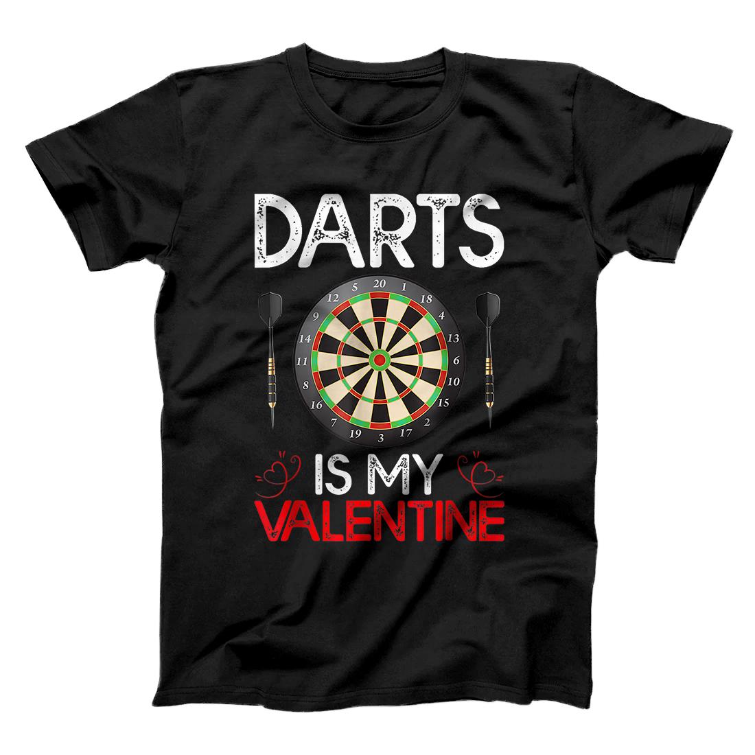 Personalized Darts Is My Valentine Darts Valentine's Day T-Shirt