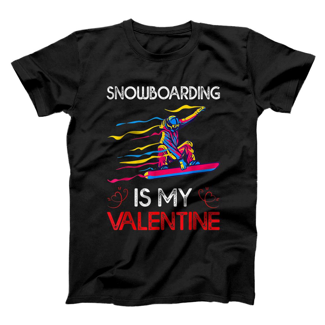 Personalized Snowboarding Is My Valentine Snowboarding Valentine's Day T-Shirt