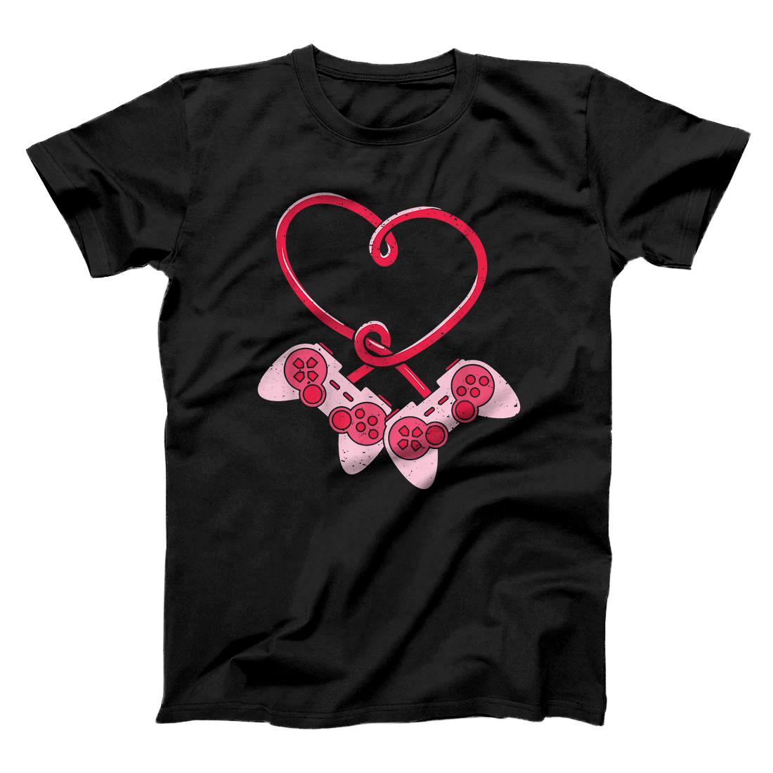 Personalized Valentines Day: Video Gamer Heart T-Shirt