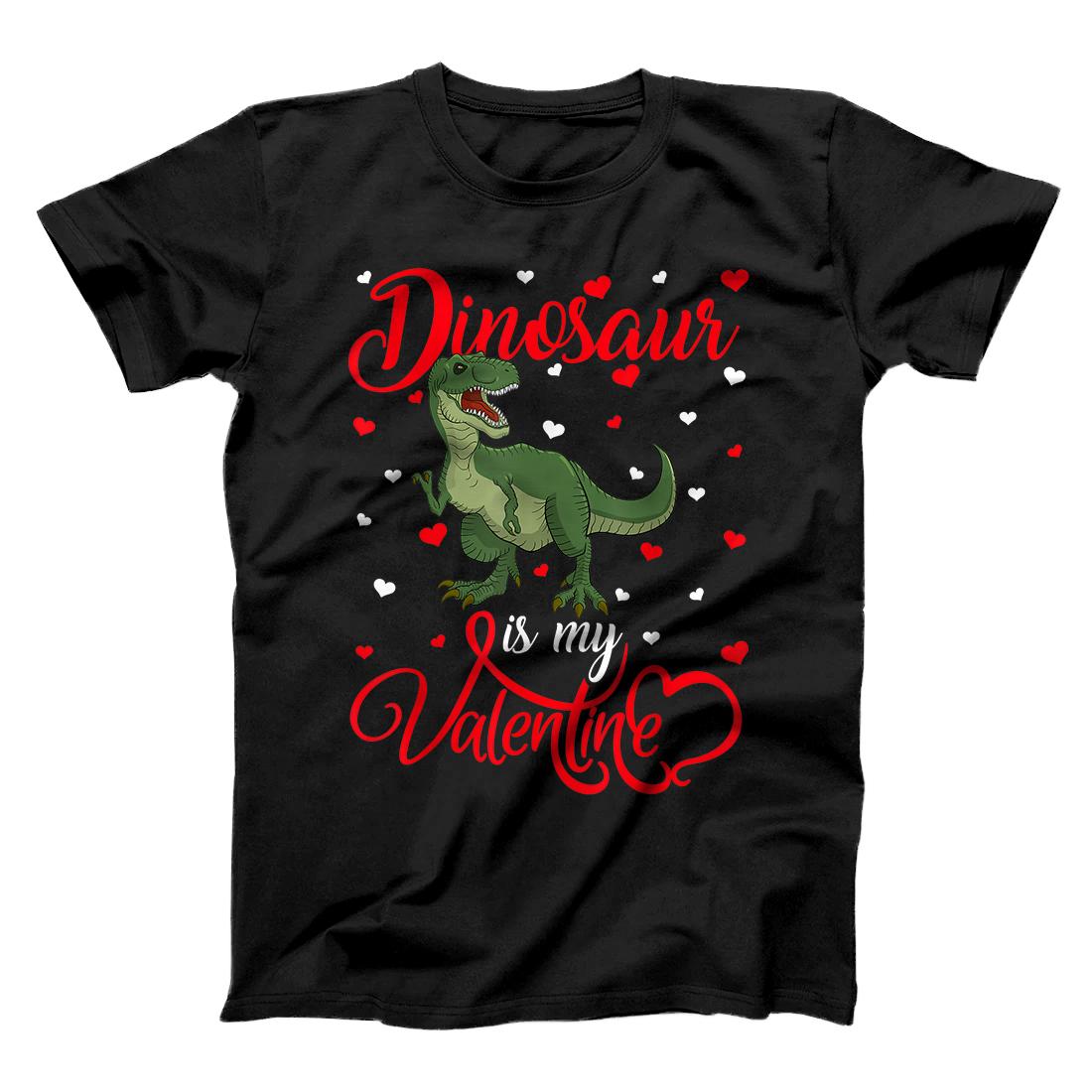 Personalized Dinosaur Is My Valentine Funny Dinosaur Valentine's Day T-Shirt