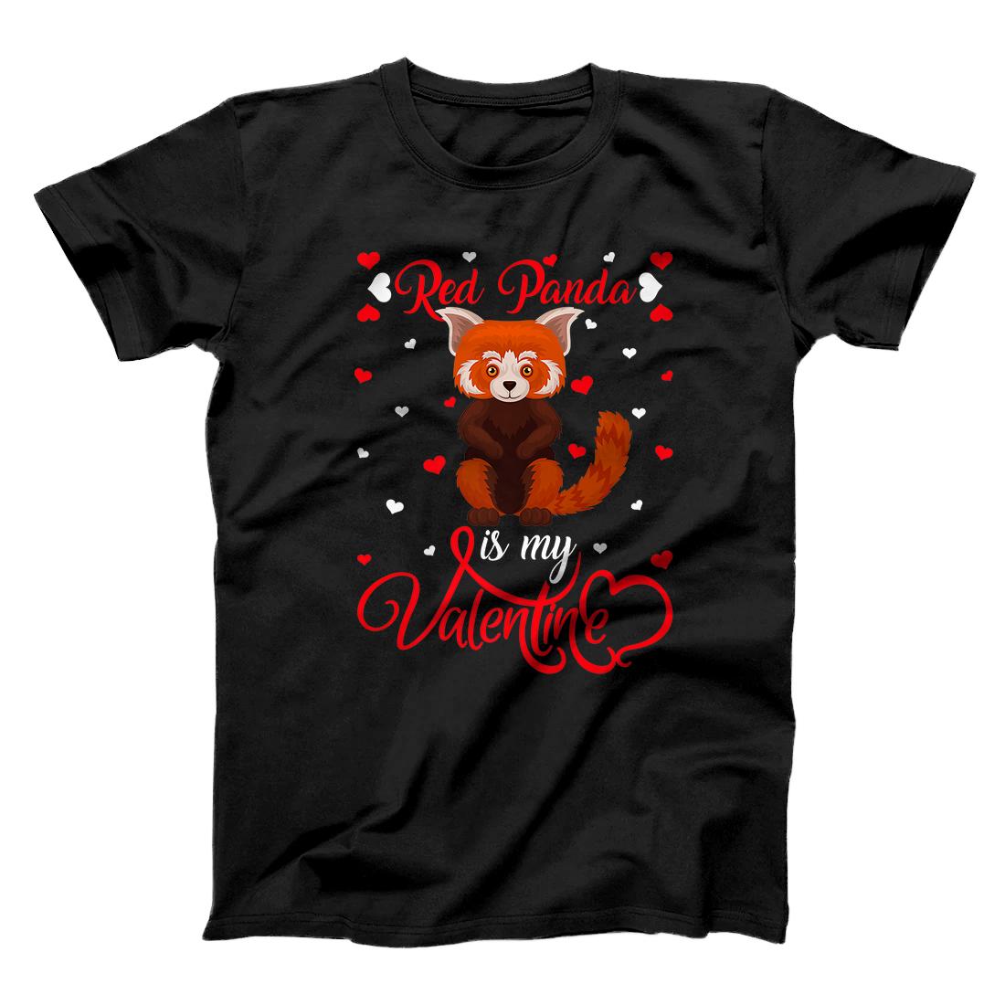 Personalized Red Panda Is My Valentine Funny Red Panda Valentine's Day Premium T-Shirt