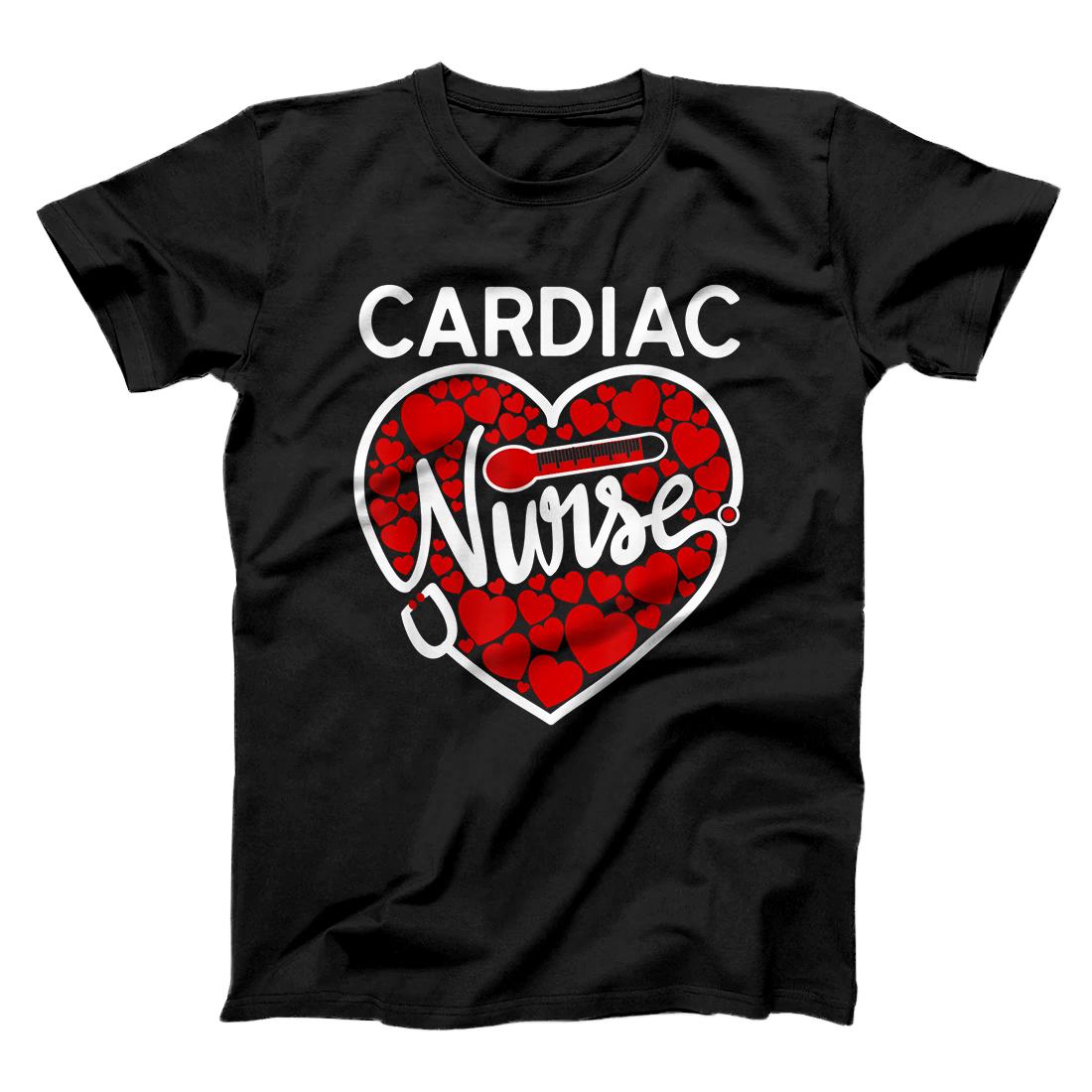 Personalized Cardiac Nurse Valentine's Day Heart Stethoscope RN Nursing T-Shirt
