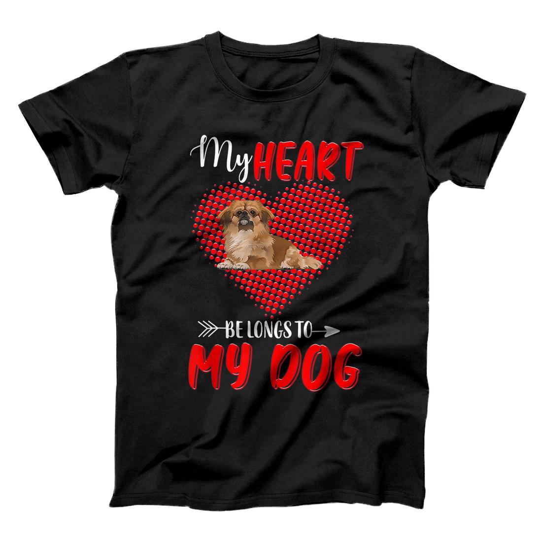 Personalized My Heart Belongs To My Pekingese. Valentine Gifts T-Shirt