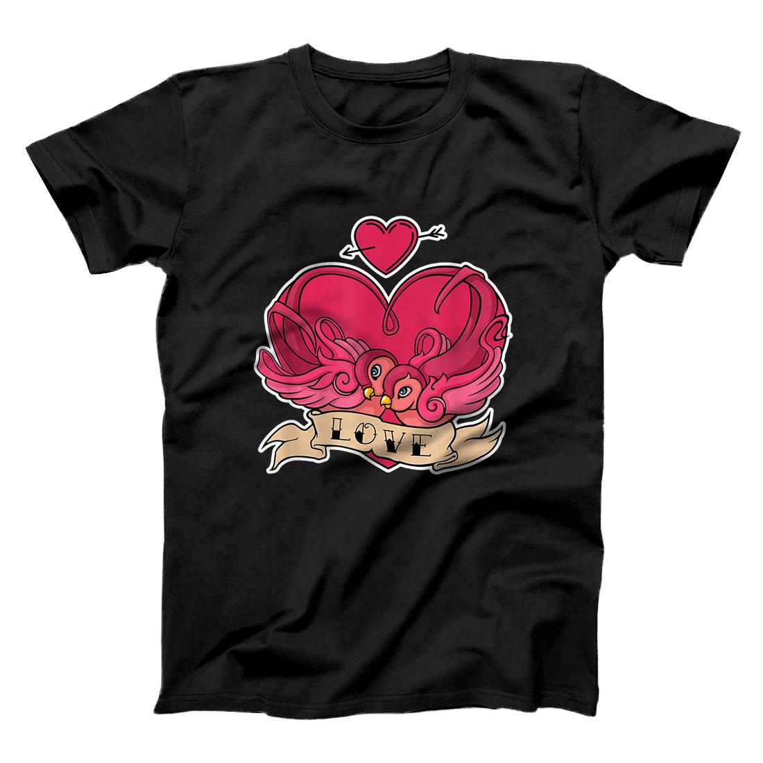 Love Birds Heart Valentine Love Valentine's Day T-Shirt