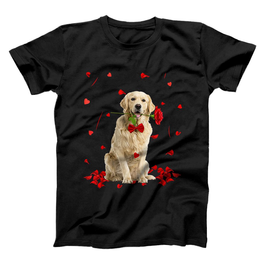 Golden Retriever Valentine's Day Outfit Dog Valentine T-Shirt