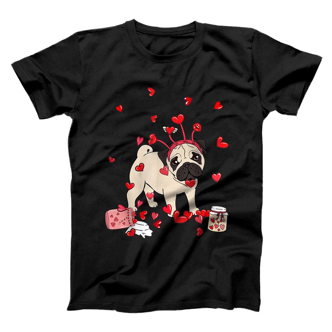 Dog Valentine Gift Cute Pug Valentine's Day T-Shirt