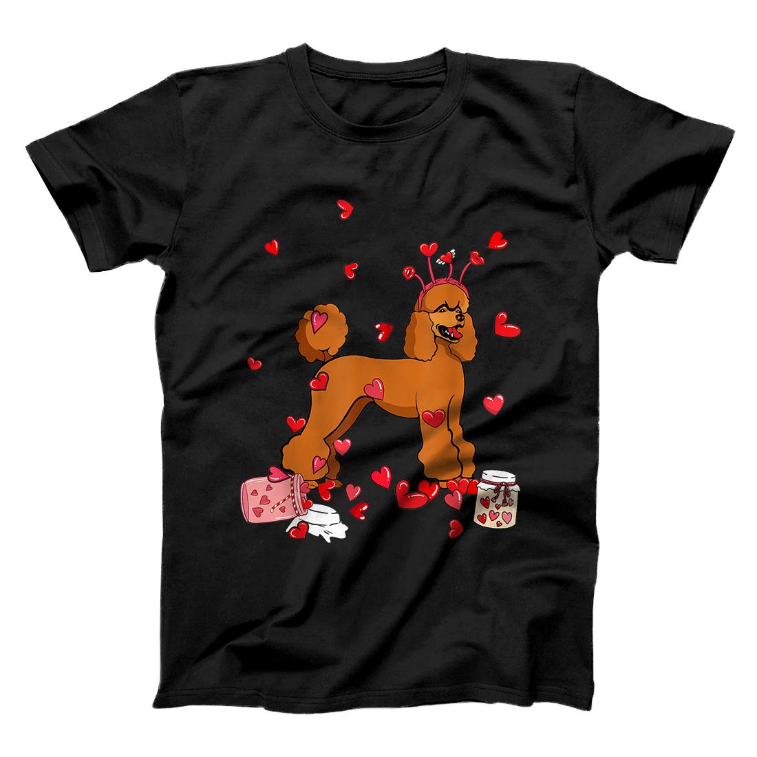 Dog Valentine Gift Cute Poodle Valentine's Day T-Shirt