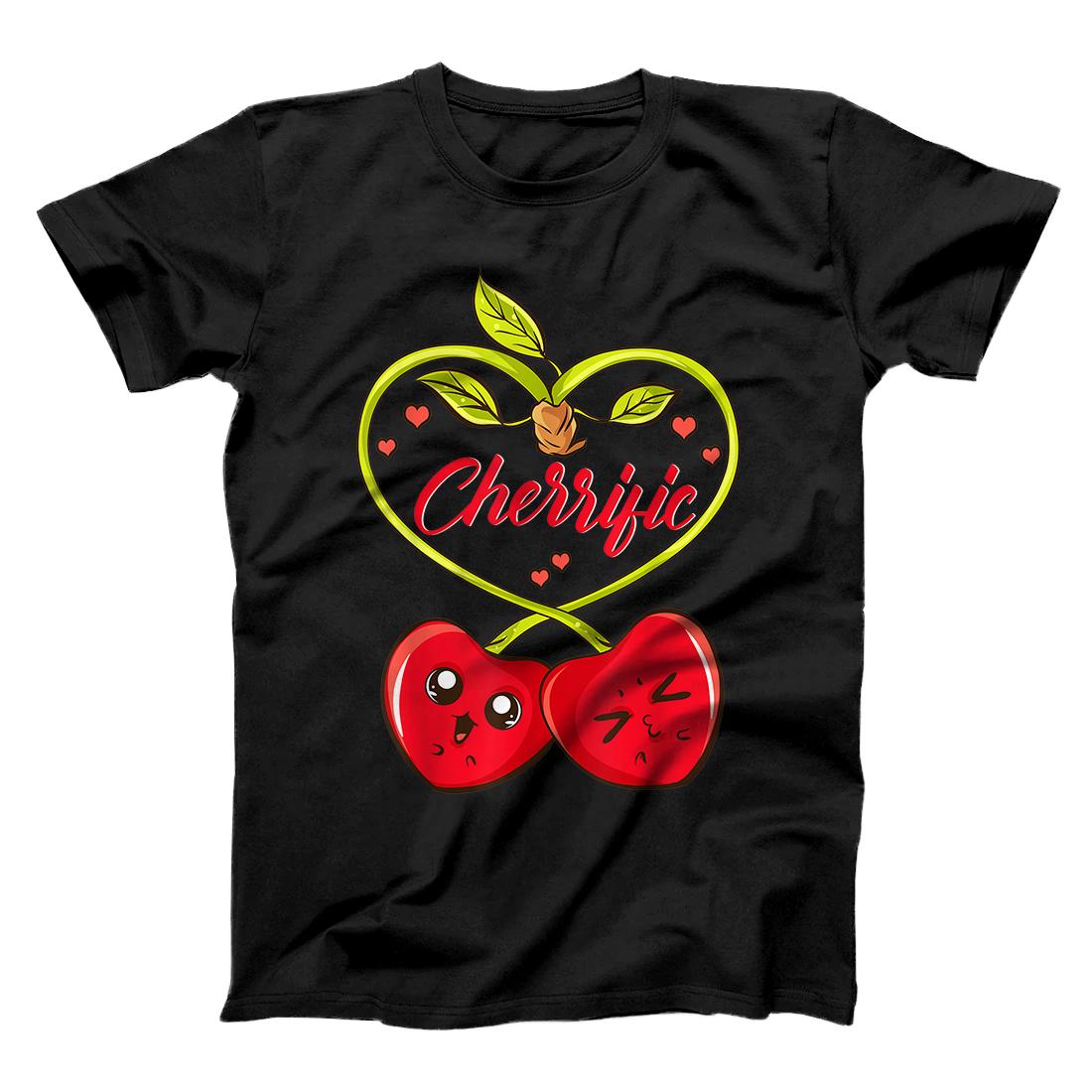 Valentine Cherry Stems Twisted Hearts Love Valentine's Day T-Shirt