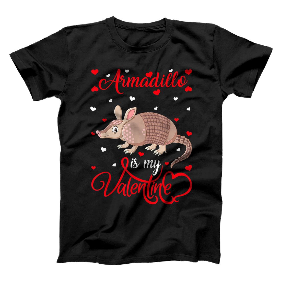 Armadillo Is My Valentine Funny Armadillo Valentine's Day T-Shirt