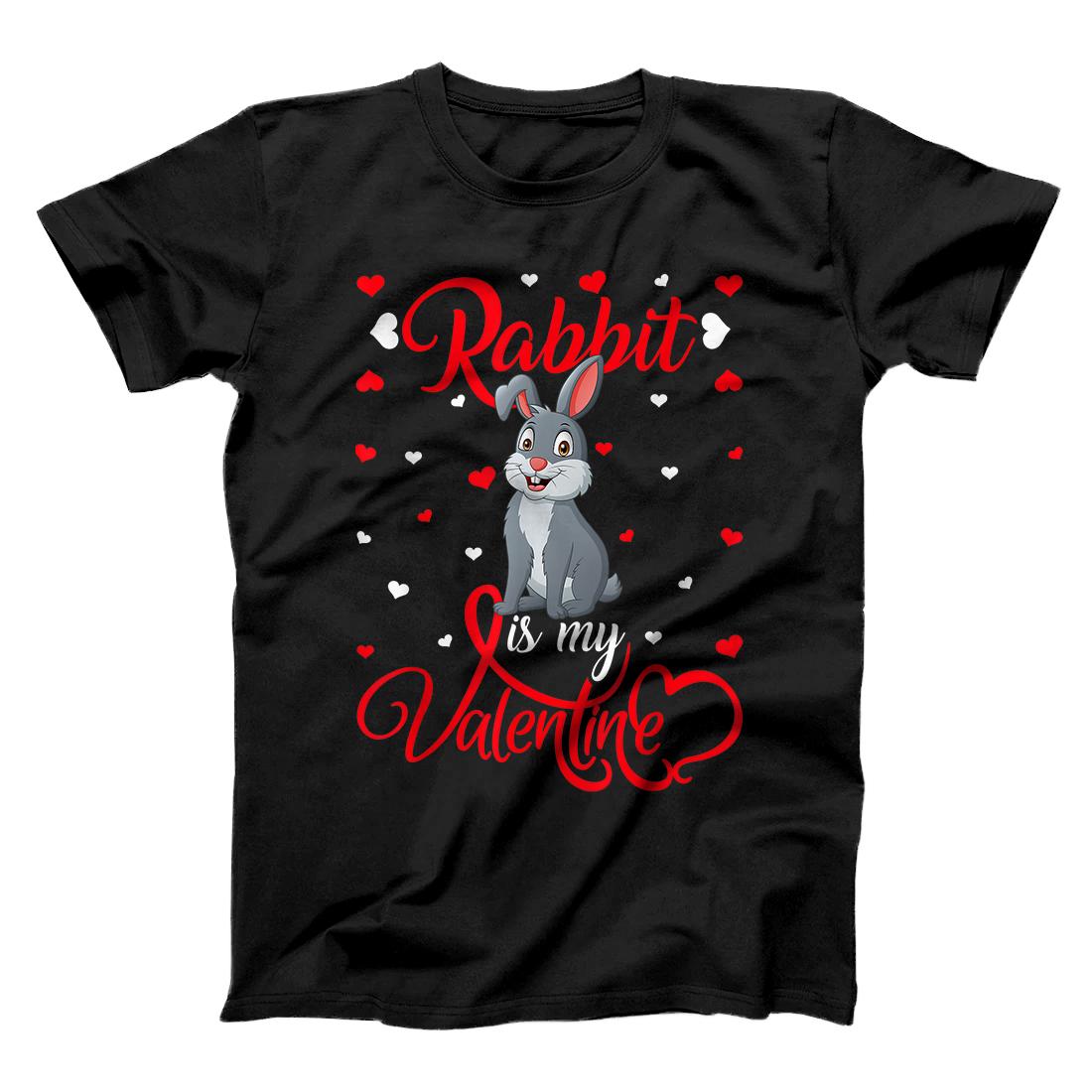 Rabbit Is My Valentine Funny Rabbit Valentine's Day T-Shirt