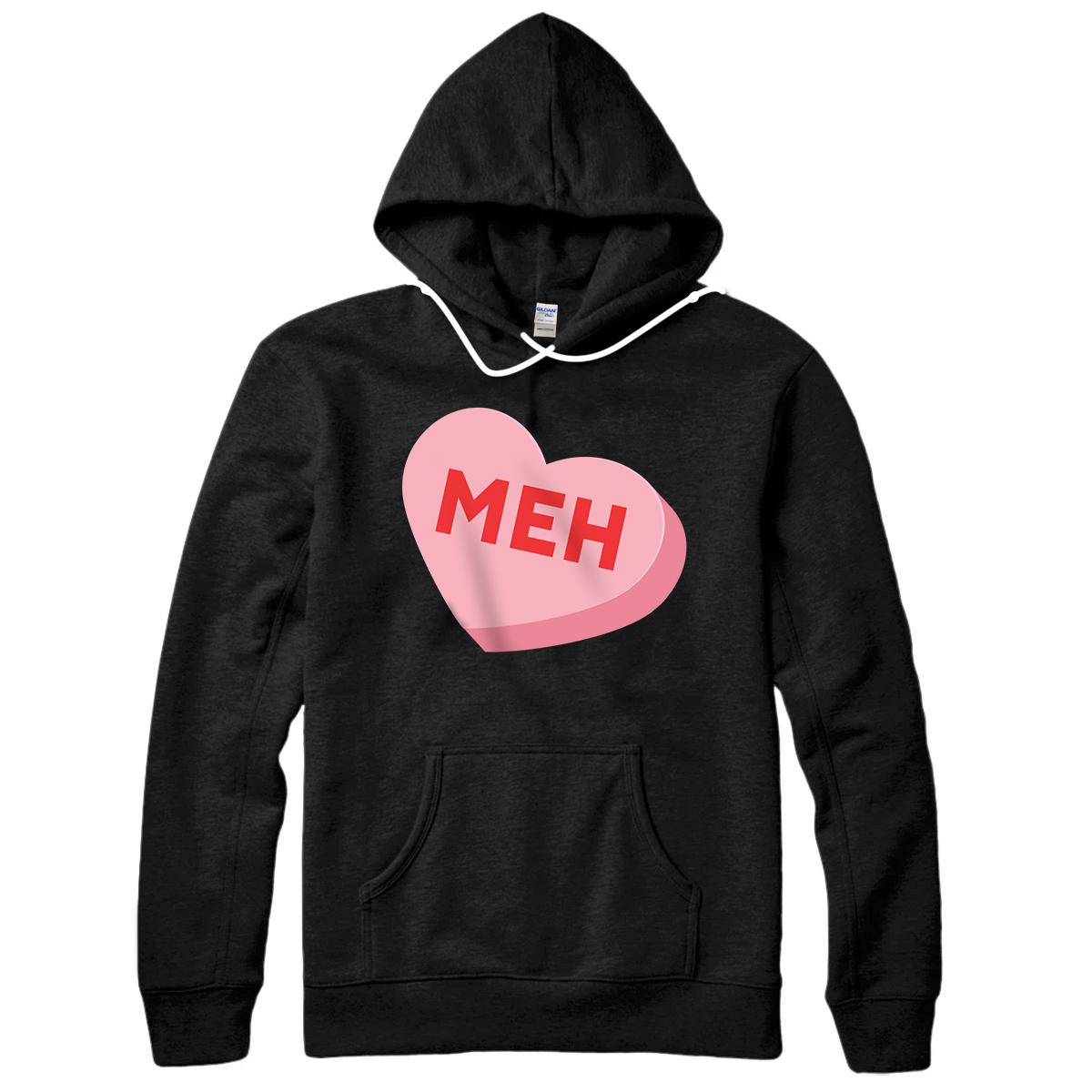 Personalized MEH Funny Anti-Valentines Day Pullover Hoodie