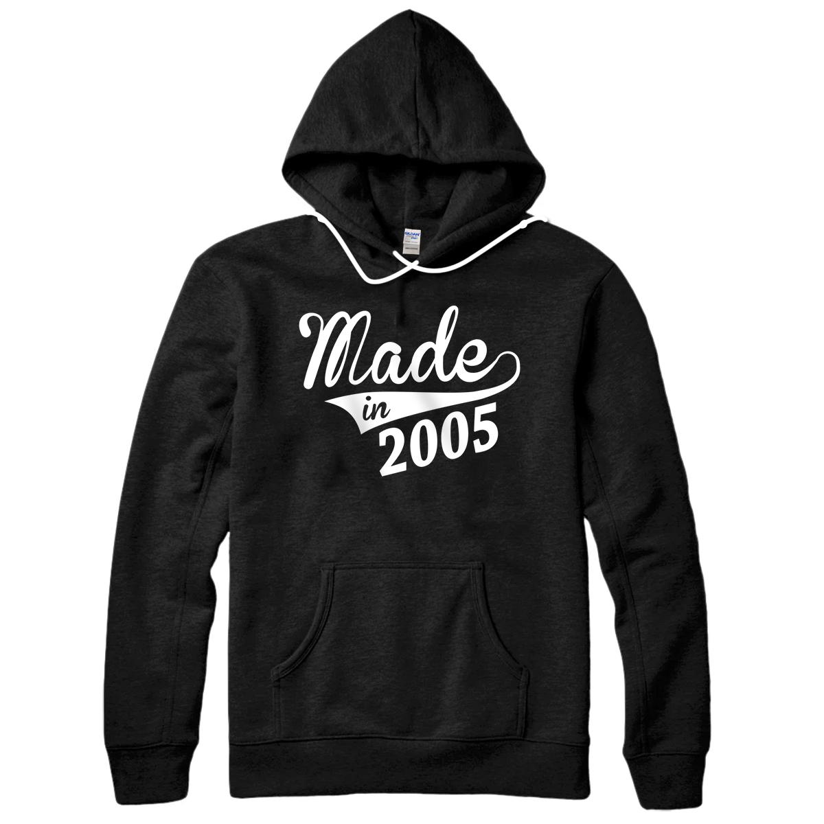 Personalized Made In 2005 Birthday Pullover Hoodie