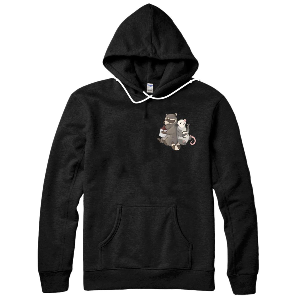 Personalized Opossum and Raccoon playing banjo and jug instruments Pullover Hoodie