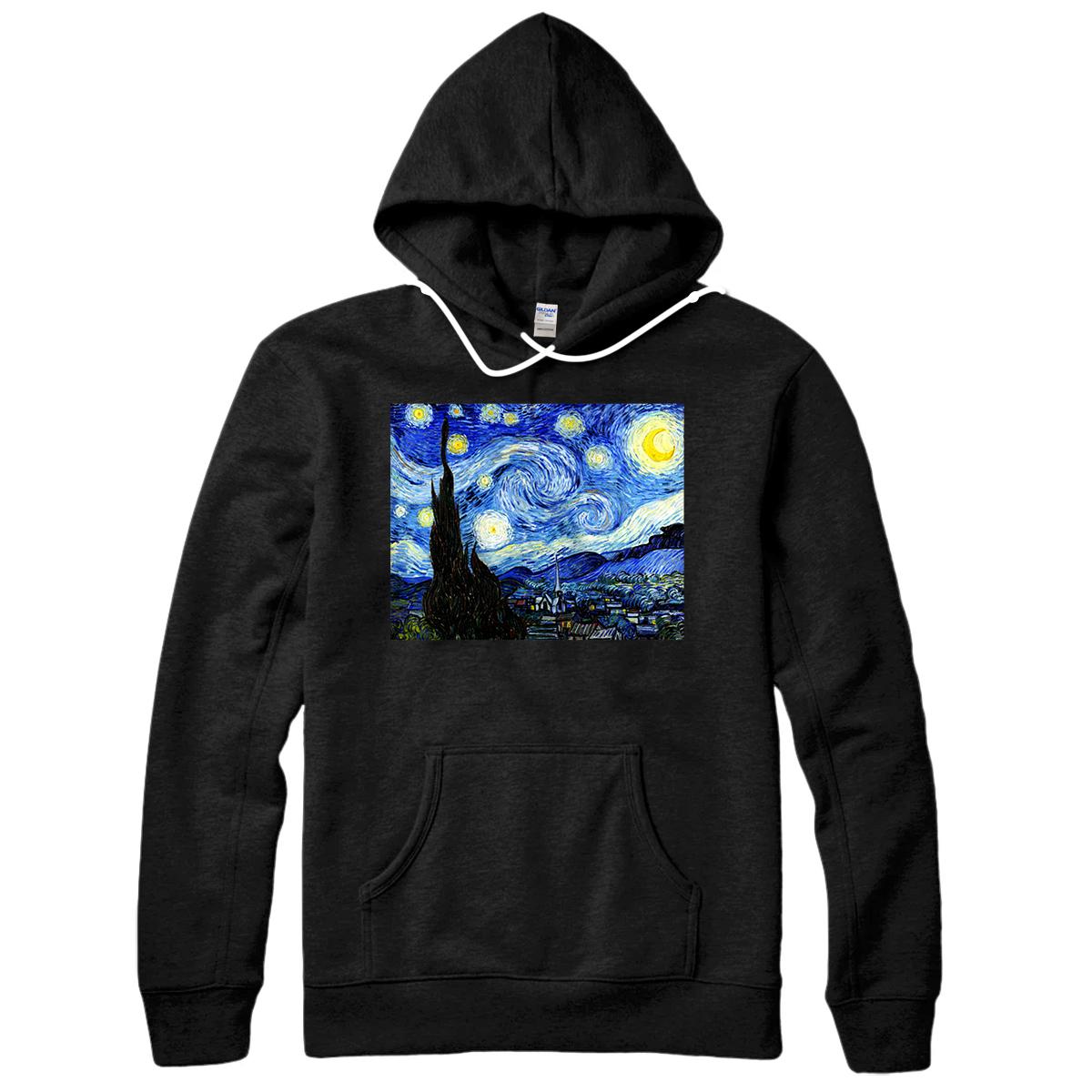 Personalized The Starry Night Van Gogh Vintage Art World Famous Painting Pullover Hoodie