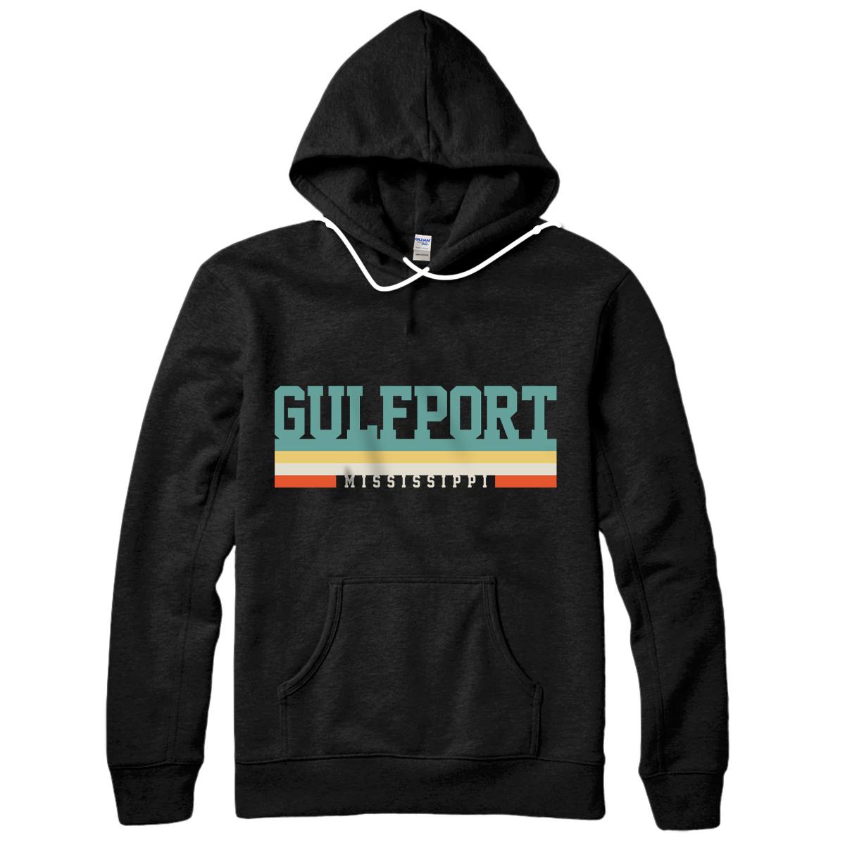 Personalized Gulfport Mississippi Retro Gift Pullover Hoodie