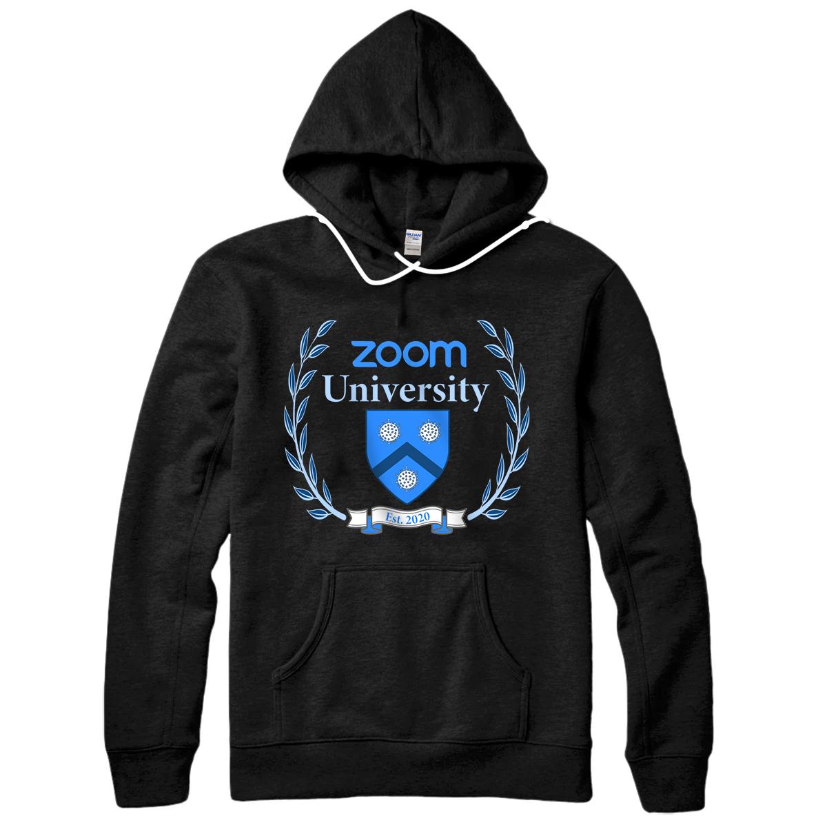 Personalized Zoom University Logo College Student Virtual Home School Pullover Hoodie