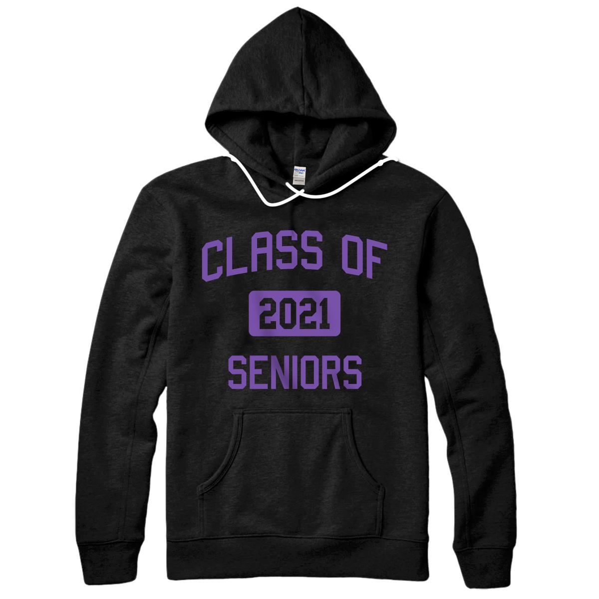 Personalized CLASS OF 2021 SENORS | PURPLE School Colors Pullover Hoodie