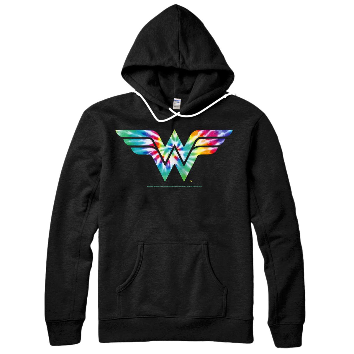 Personalized DC Comics Wonder Woman Tie Dye Logo Pullover Hoodie