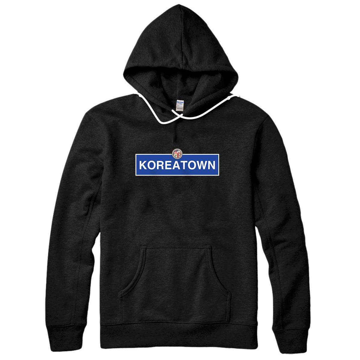 Personalized Koreatown Los Angeles Street Sign Wilshire Downtown LA Cali Pullover Hoodie