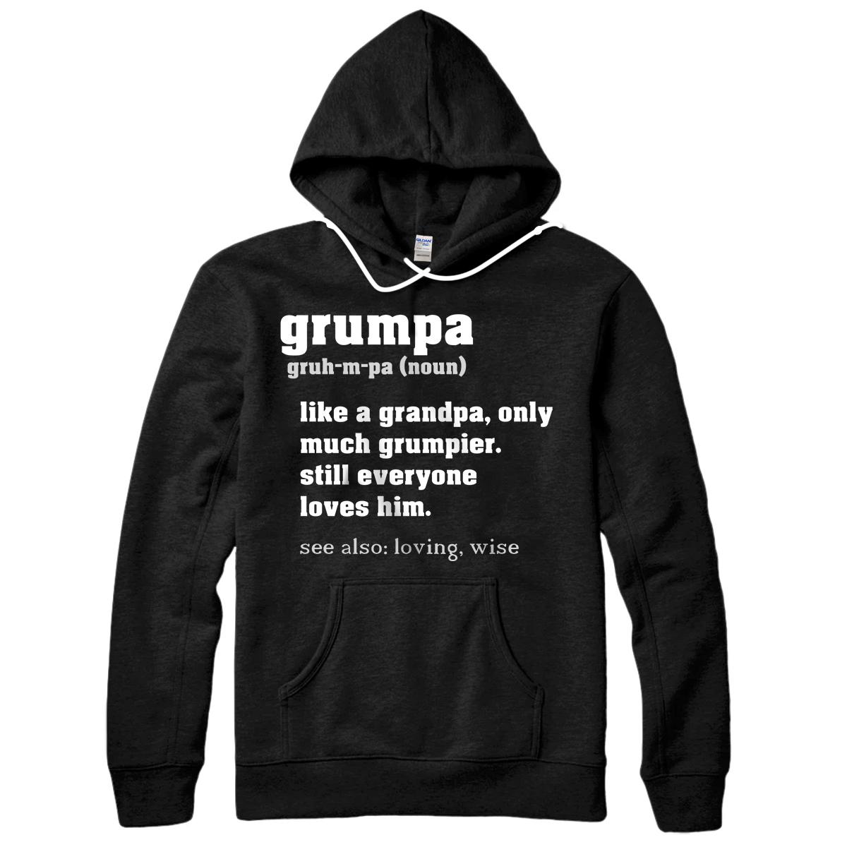 Grumpa Definition - Grandpa Fathers Day Gift Grand Father Pullover Hoodie