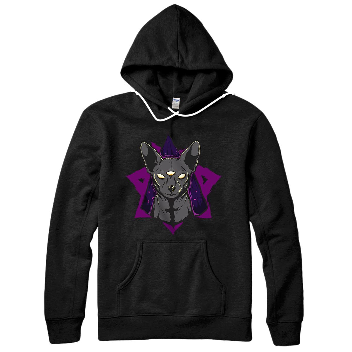 Black Metal Sphynx Cat I Pastel Goth and Death Metal Pullover Hoodie