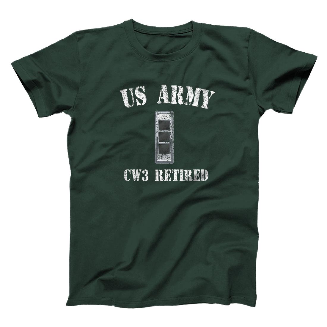 Personalized Retired Army Warrant Officer CW3 Veteran Vintage T-Shirt ...