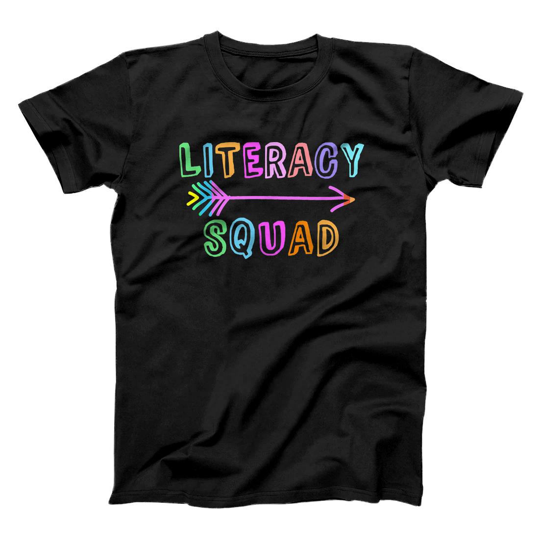 Personalized Funny Preschool Kinder Reading Team Teacher Literacy Squad T-Shirt
