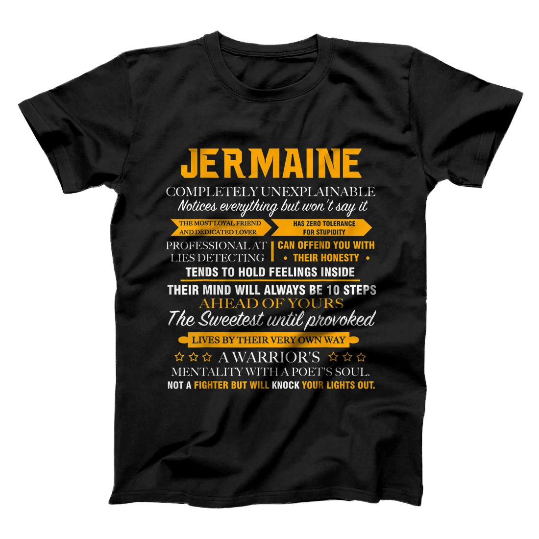 Personalized JERMAINE completely unexplainable family christmas T-Shirt
