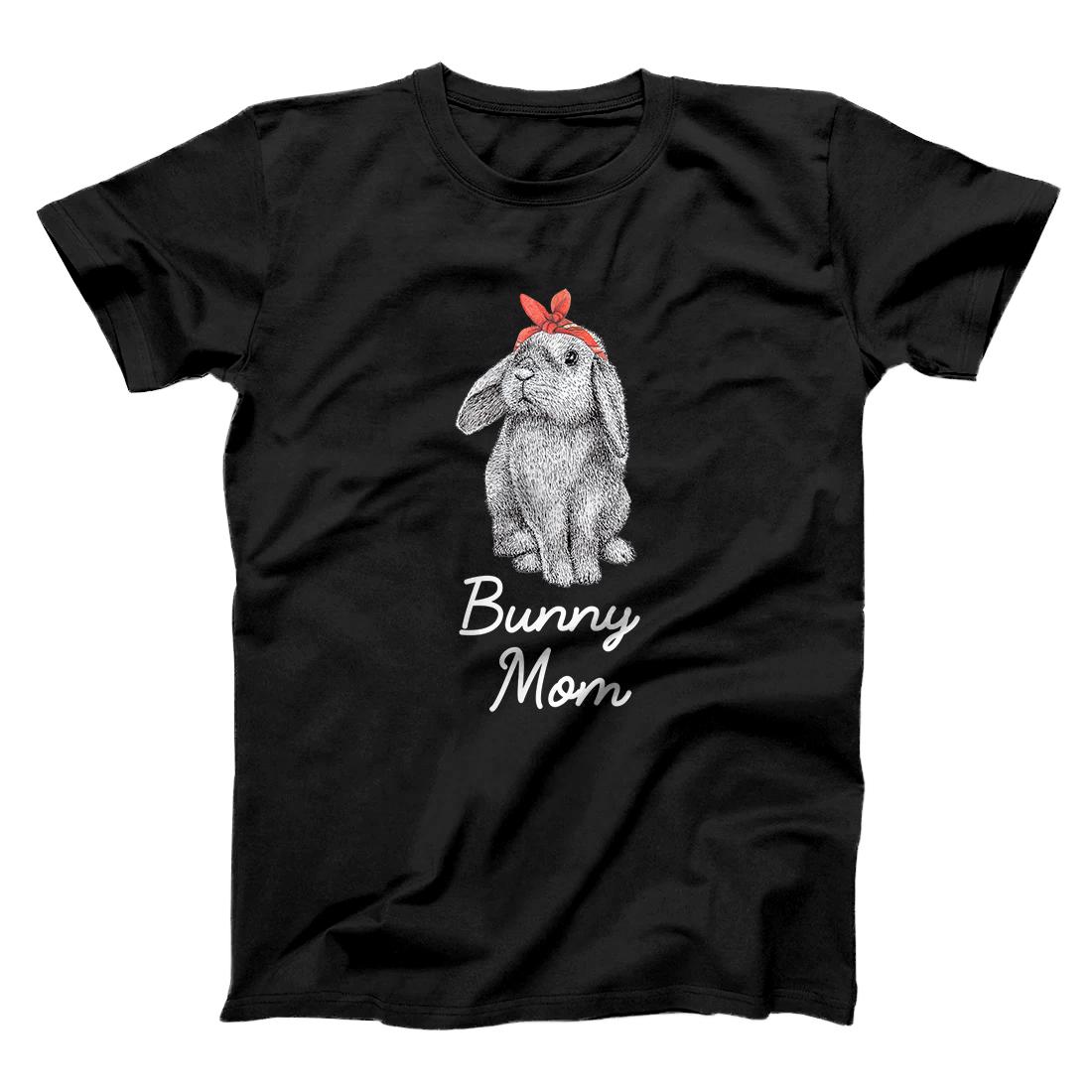 Personalized Lop Eared Bunny Rabbit Mom Drawing T-Shirt
