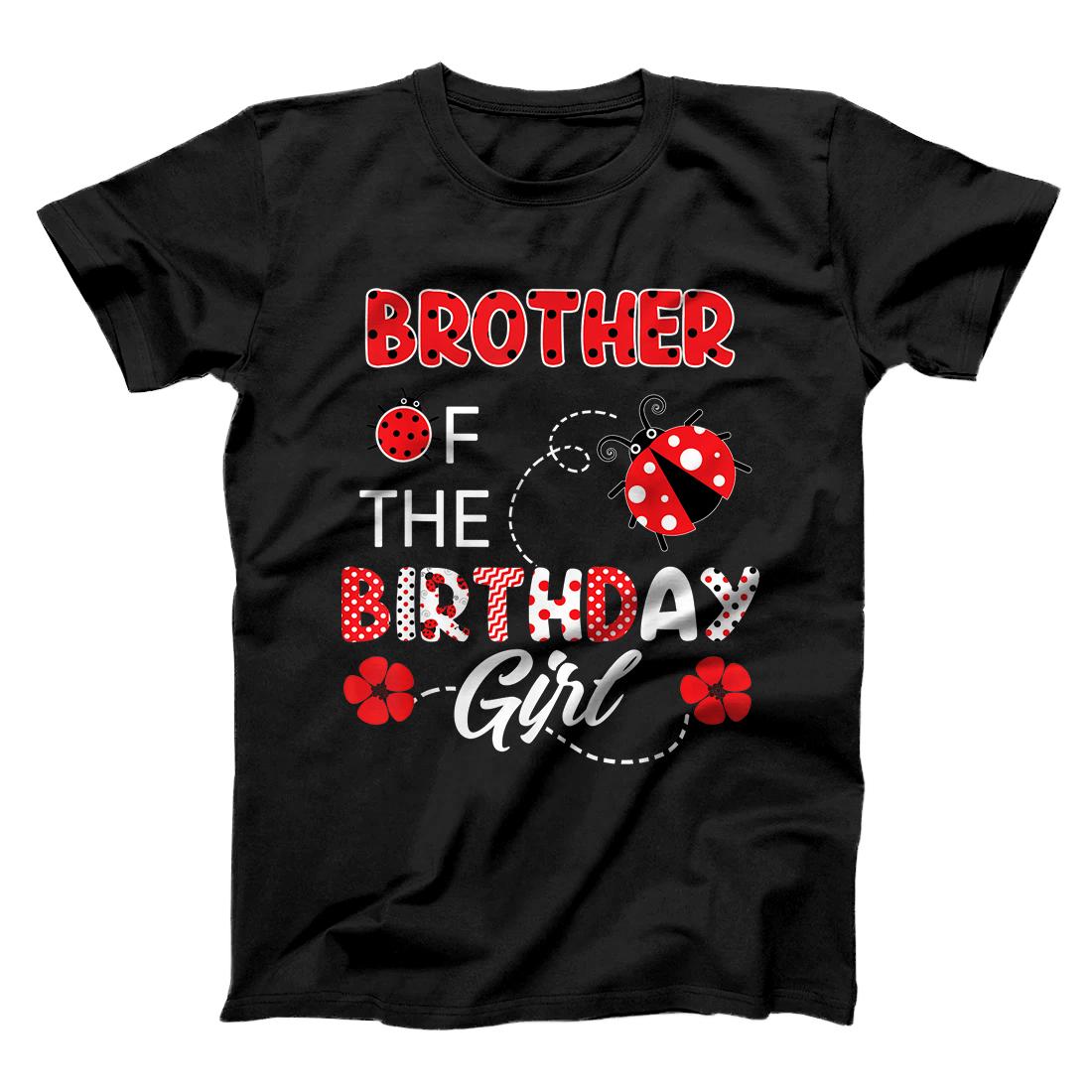 Personalized Brother Of The Birthday Girl - Family Ladybug Birthday T-Shirt