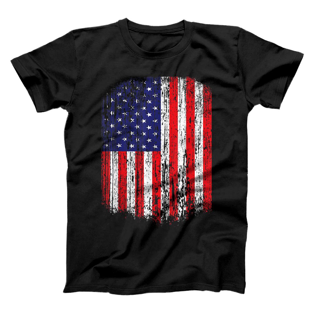 Personalized Distressed American Flag, Patriotic T-Shirt