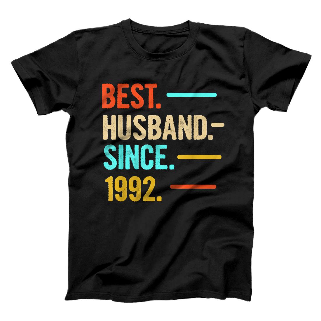 Personalized Mens 28th Wedding Anniversary Gift Best Husband Since 1992 T-Shirt