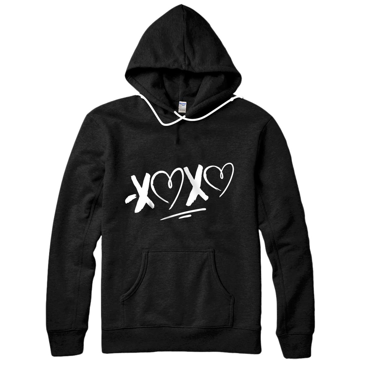 XOXO Hugs and Kisses, Cute Valentine's Day Gift Idea Pullover Hoodie