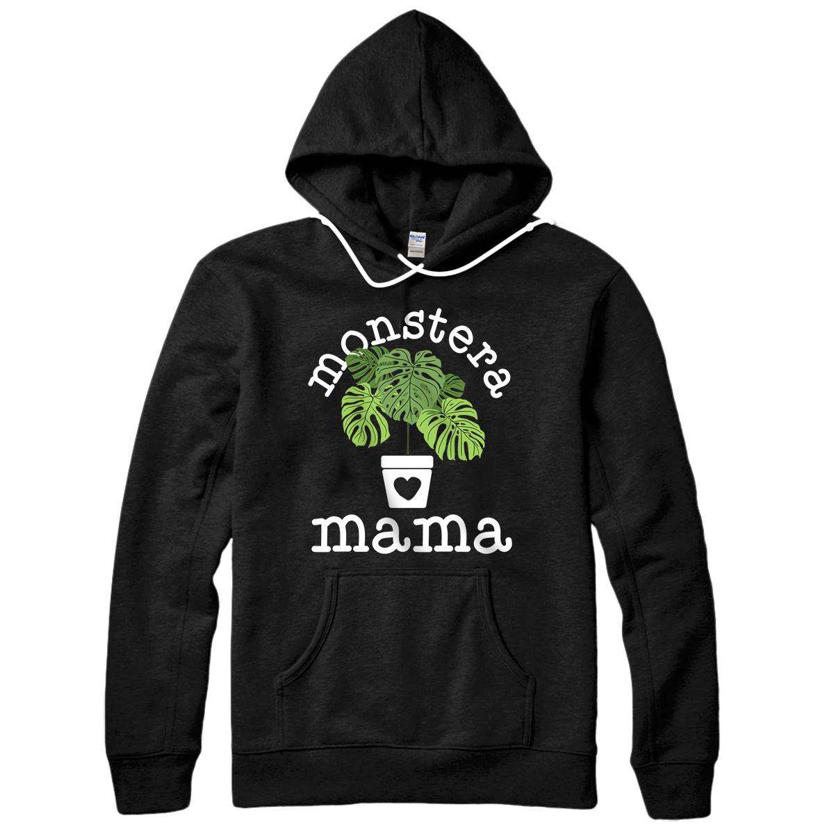 Personalized Monstera Plant Mama Shirt Plant Lovers Gift Ideas for Women Pullover Hoodie