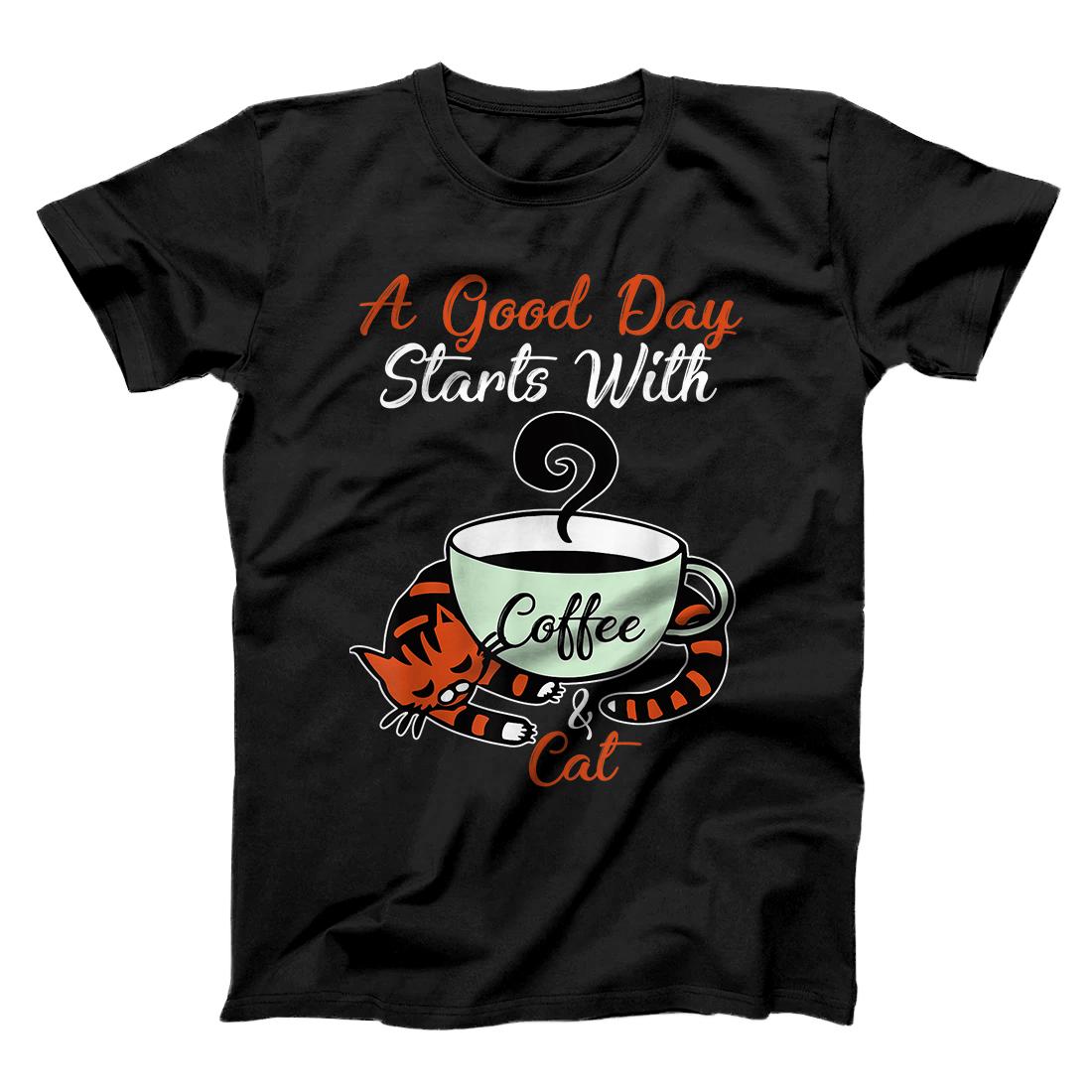 Funny Orange Cat Coffee Mug Tee Cat Lover Gifts For Girls T-Shirt