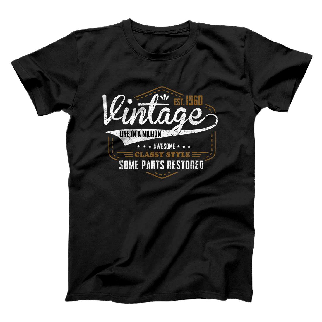 60th birthday Vintage est.1960 Men Women 60th Birthday Gift T-Shirt