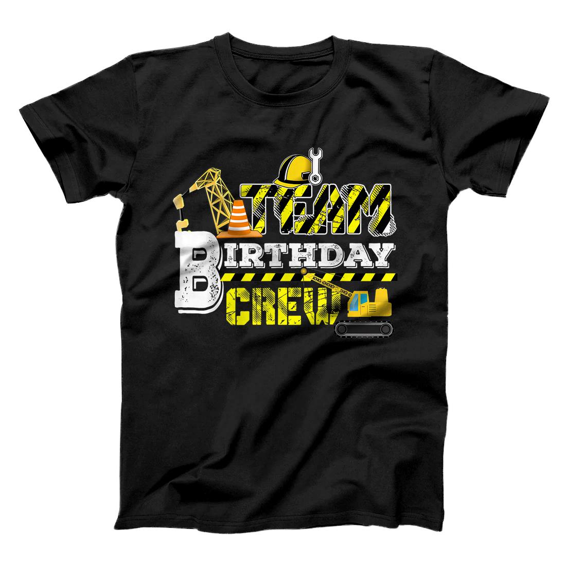 Team Birthday Crew Construction Birthday Party T Shirt T-Shirt