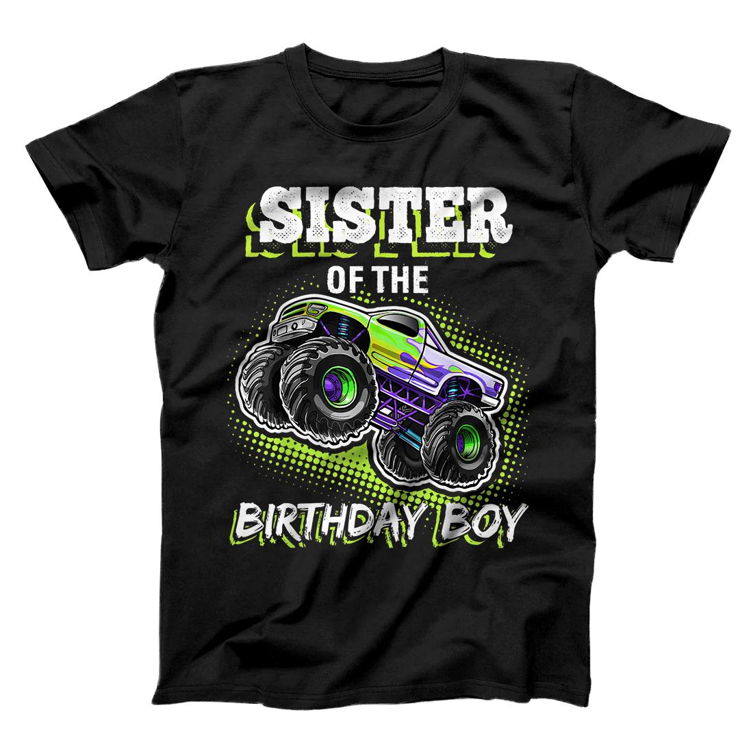 Sister of the Birthday Boy Monster Truck Birthday Gift T-Shirt