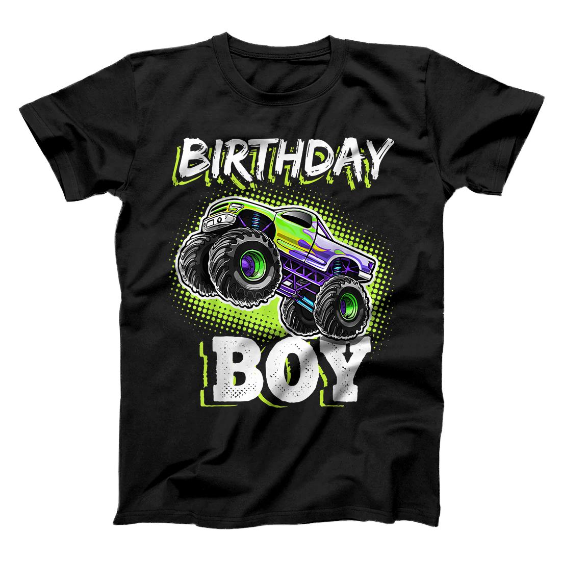 Birthday Boy Monster Truck Birthday Party Gift for Boys Kids T-Shirt