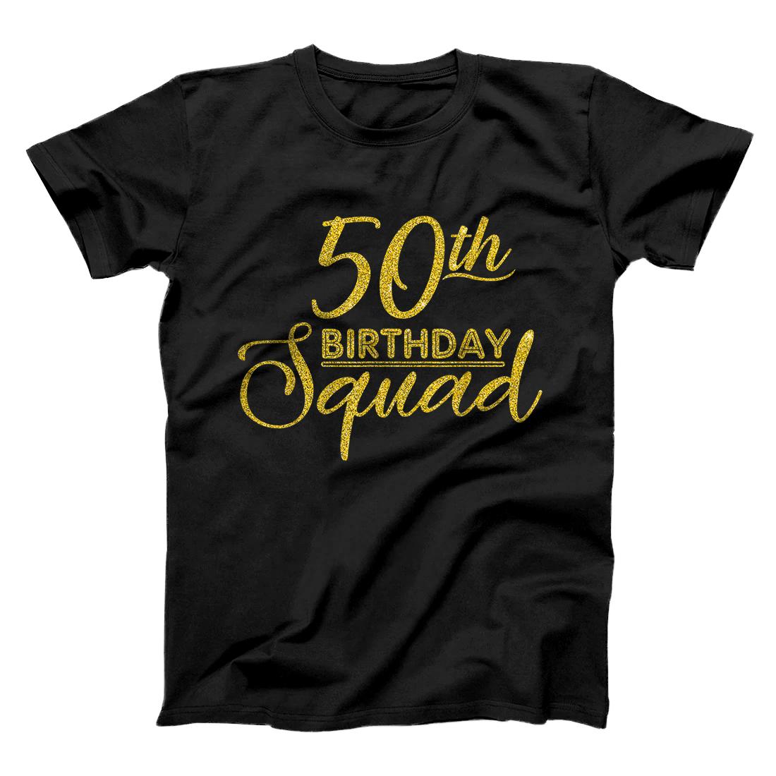 50th Birthday Squad Party Birthday Bday Yellow Gold Birthday T-Shirt