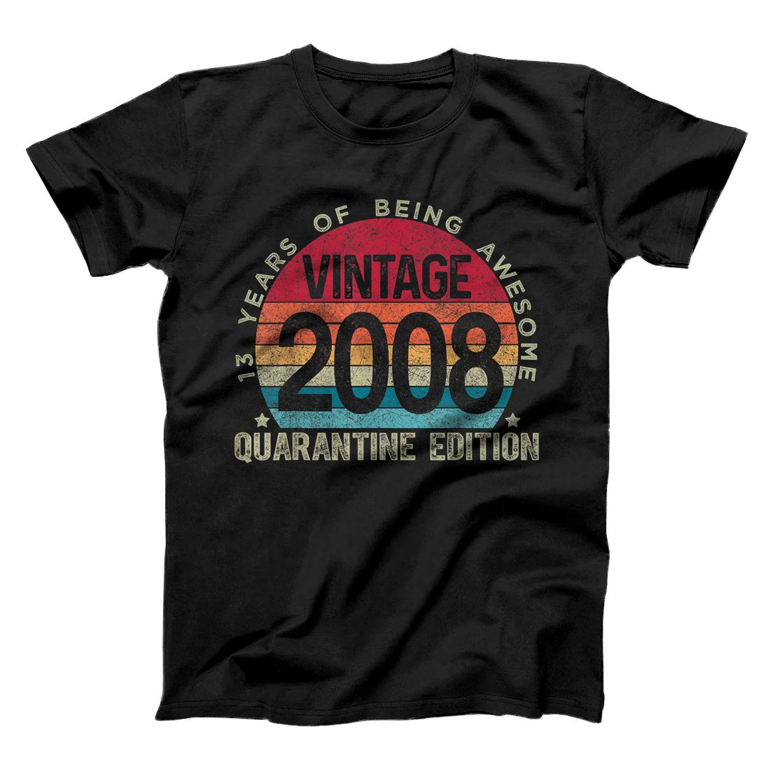 13th Birthday Retro Limited Edition 2008 Quarantine Birthday T-Shirt