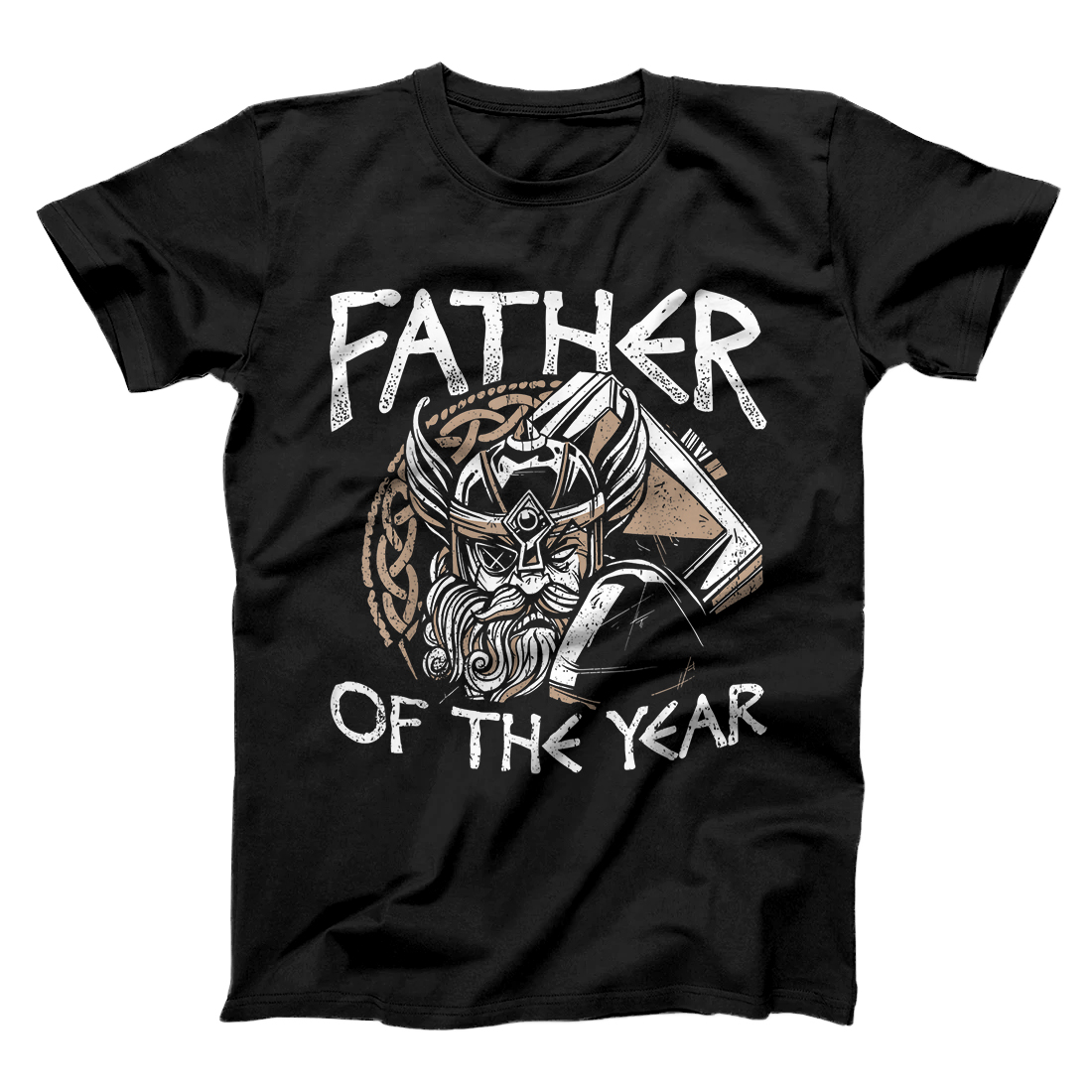 Personalized Mens Father Of The Year Father's Day Viking Gift T-Shirt